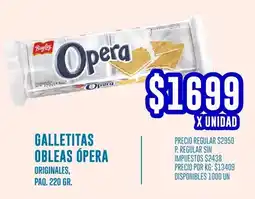 Supermercados Vea Ópera galletitas obleas originales, paq. oferta
