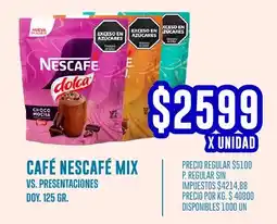 Supermercados Vea Nescafé café mix vs. presentaciones doy. oferta
