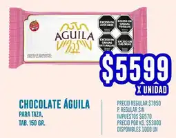 Supermercados Vea Águila chocolate para taza, tab. oferta