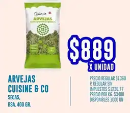 Supermercados Vea Cuisine & Co arvejas secas, bsa. oferta