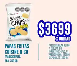 Supermercados Vea Cuisine & Co papas fritas tradicionales, bsa. oferta