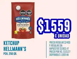 Supermercados Vea Hellmann's ketchup pch. oferta