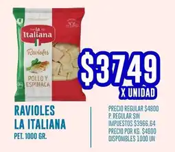 Supermercados Vea La italiana ravioles pet. oferta