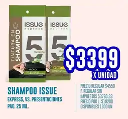 Supermercados Vea Issue shampoo express, vs. presentaciones paq. oferta