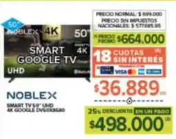 Carrefour Maxi Noblex smart tv 50" oferta