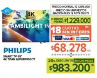 Philips smart tv 65"