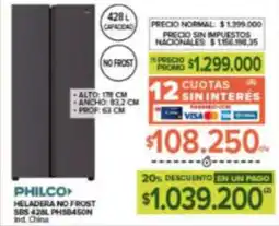 Carrefour Maxi Philco heladera no frost oferta