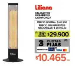 Carrefour Maxi Liliana calefactor infrarrojo oferta