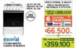 Carrefour Maxi Escorial cocina master classic 56 blanca oferta