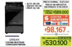 Carrefour Maxi Drean cocina multigas oferta