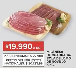 Carrefour Market Milanesa de cuadrada/ bola de lomo de novillo oferta
