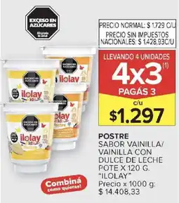 Carrefour Market Ilolay postre sabor vainilla/ vainilla con dulce de leche pote oferta