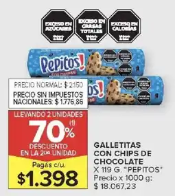 Carrefour Market Pepitos galletitas con chips de chocolate oferta