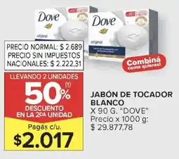 Carrefour Market Dove jabón de tocador blanco oferta