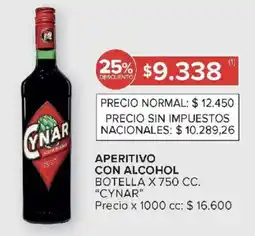 Carrefour Market Cynar aperitivo con alcohol botella oferta