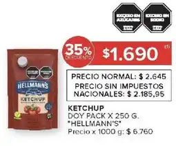 Carrefour Market Hellmann's ketchup doy pack oferta