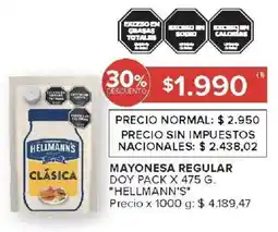 Carrefour Market Hellmann's mayonesa regular doy pack oferta