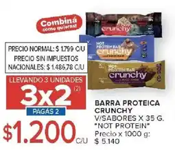 Carrefour Market Not protein barra proteica crunchy v/sabores oferta