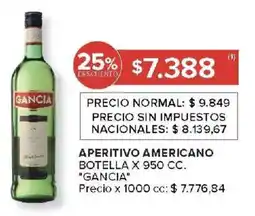 Carrefour Market Gancia aperitivo americano botella oferta