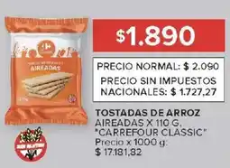 Carrefour Market Carrefour classic tostadas de arroz aireadas oferta
