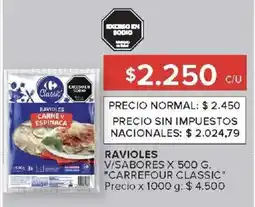 Carrefour Market Carrefour classic ravioles v/sabores oferta