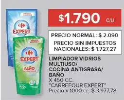Carrefour Market Carrefour expert limpiador vidrios multiuso/ cocina antigrasa/ baño oferta