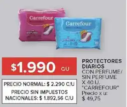 Carrefour Market Carrefour protectores diarios con perfume/ sin perfume oferta