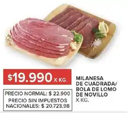 Carrefour Market Milanesa de cuadrada/ bola de lomo de novillo oferta