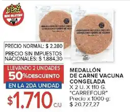 Carrefour Market Carrefour medallón de carne vacuna congelada oferta