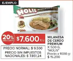 Carrefour Market Holis milanesas de cerdo premium oferta