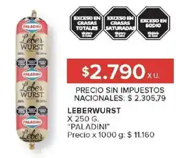 Carrefour Market Paladini leberwurst oferta