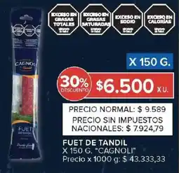 Carrefour Market Cagnoli fuet de tandil oferta