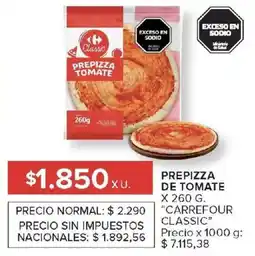 Carrefour Market Carrefour classic prepizza de tomate oferta