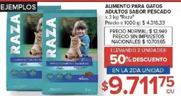 Carrefour Market Raza alimento para gatos adultos sabor pescado oferta