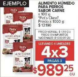 Carrefour Market Pet's class alimento húmedo para perros sabor carne oferta