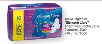 La Anonima Siempre Libre Toalla Higiénica Adapt Plus Noche y Día Economic Pack x 16 unid. oferta
