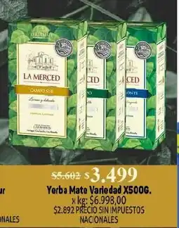 Makro La merced yerba mate variedad oferta