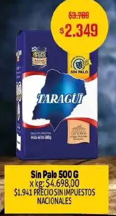 Makro Taragui sin palo oferta