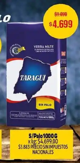 Taragui sin palo