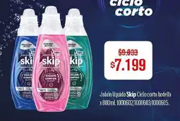 Makro Skip jabón líquido ciclo corto botella oferta