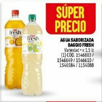 Makro Agua saborizada baggio fresh 1.5lt oferta