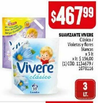 Makro Suavizante vivere 3lt oferta