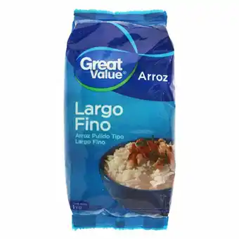Walmart Arroz Largo Fino Great Value 1 Kg oferta