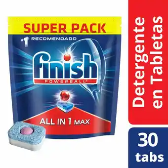 Walmart Detergente Tabletas Finish X 30un oferta