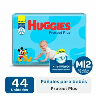 Walmart Pañales Huggies Protect Plus M 44 Un oferta
