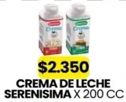 Autoservicio Capo Serenisima crema de leche oferta
