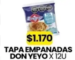Autoservicio Capo Don yeyo tapa empanadas oferta