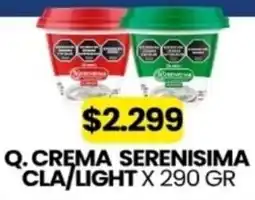 Autoservicio Capo Q. crema serenisima cla/light oferta