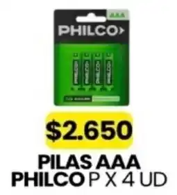Autoservicio Capo Philco pilas AAA oferta