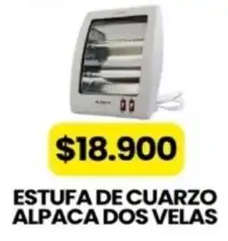 Autoservicio Capo Estufa de cuarzo alpaca dos velas oferta